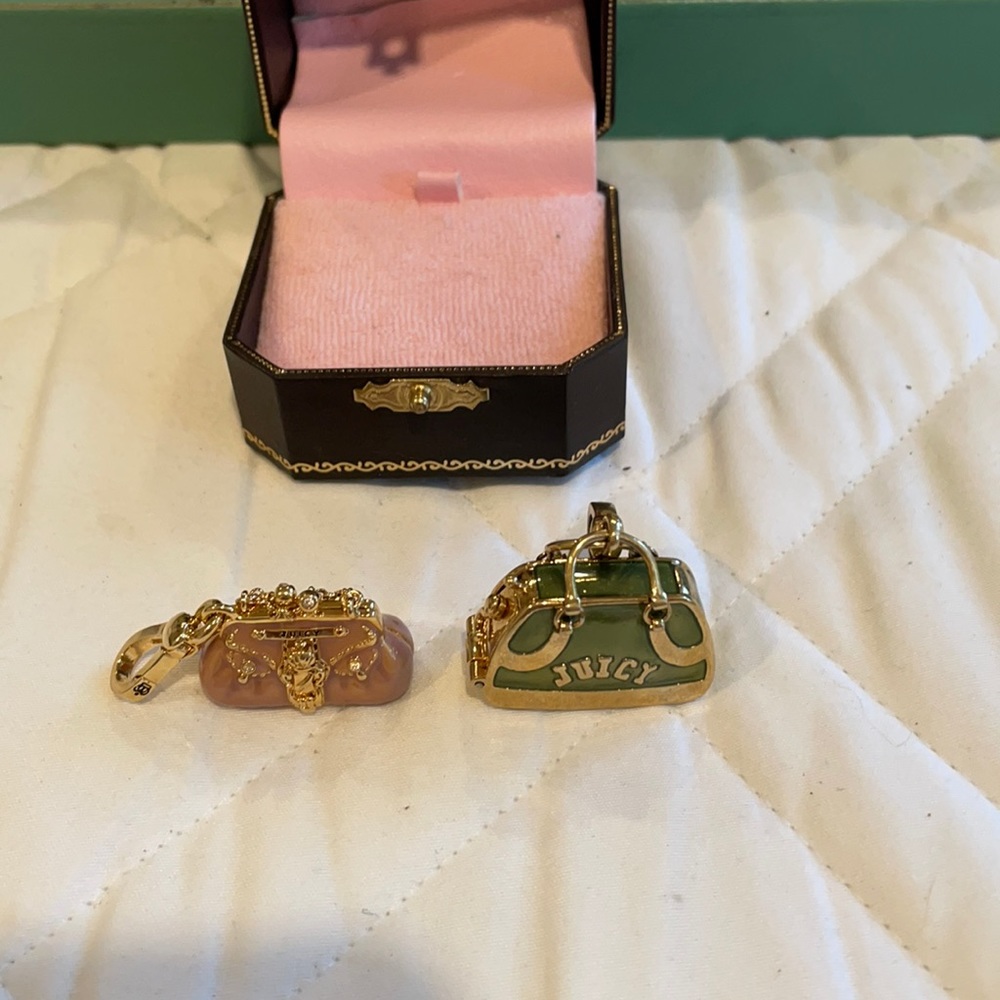 Juicy Couture lot of 2 charm status bag/purse